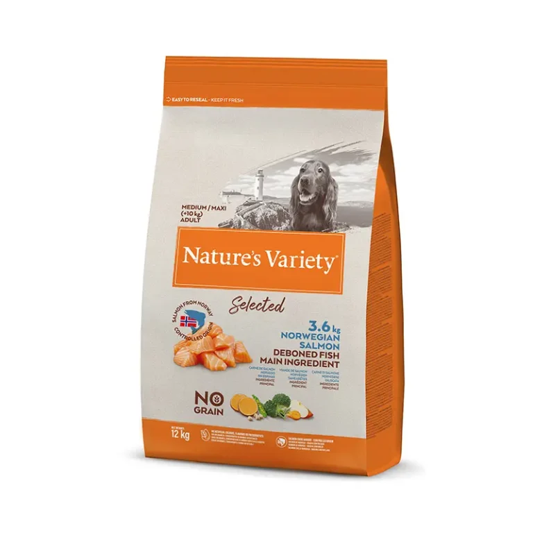 NATURE'S VARIETY SELECTE CANINE ADULT MD/MX SALMON 12KG