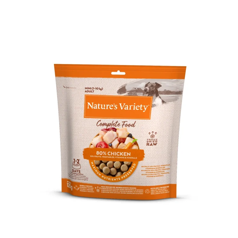 NATURE'S VARIETY FREEZE DRIED COMP FOOD MINI CHIKEN 7X120G