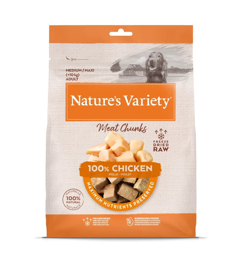 NATURE'S VARIETY FREEZE DRIED CHUNKS CHIKEN 6X50GR