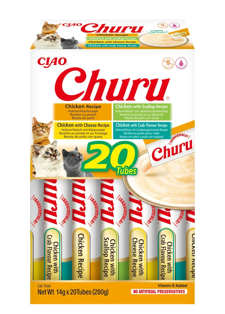 CHURU CAT VARIEDADES DE POLLO 20X14GR