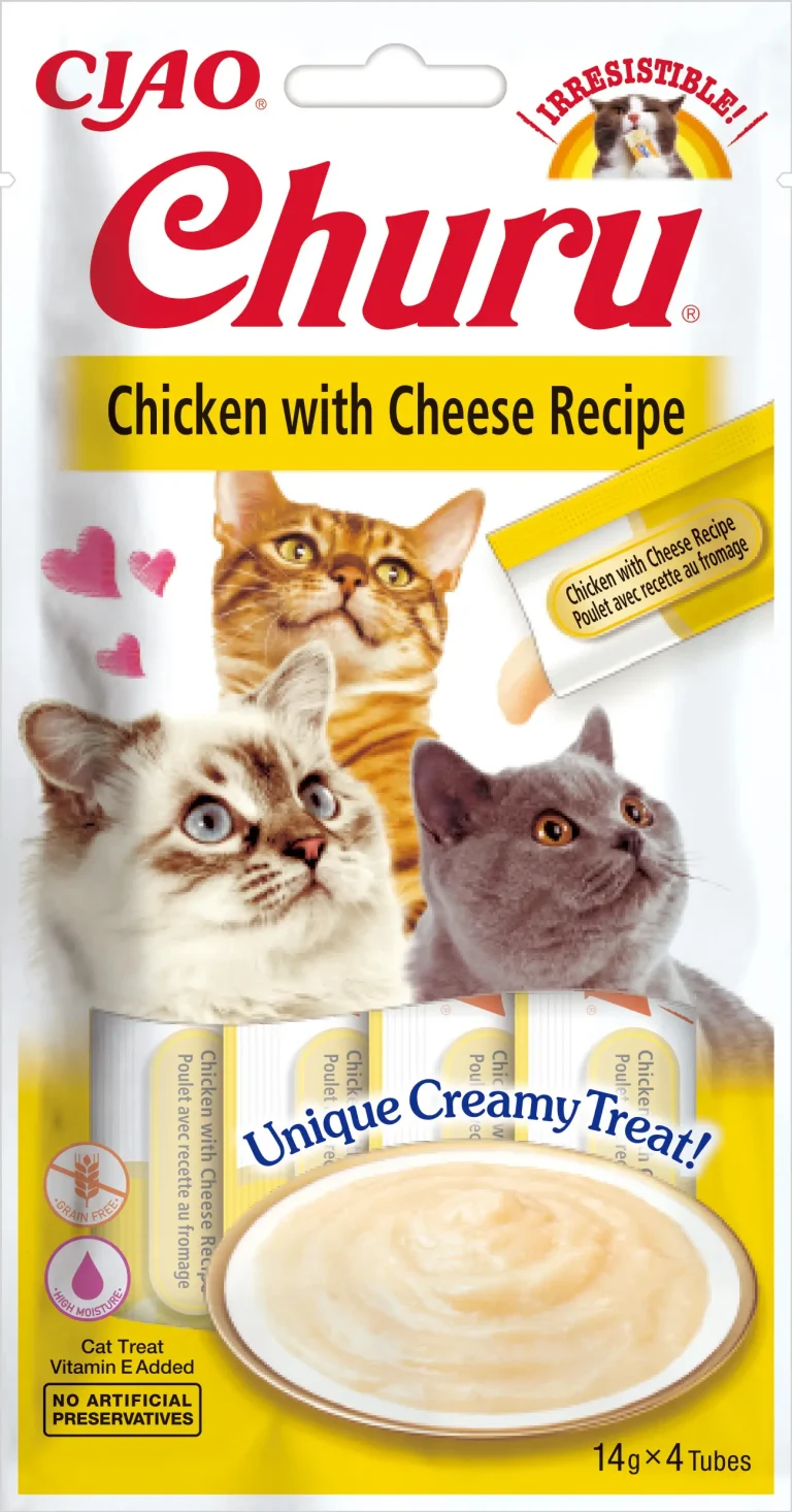 CHURU CAT RECETA DE POLLO CON QUESO DISPLAY 12X56GR