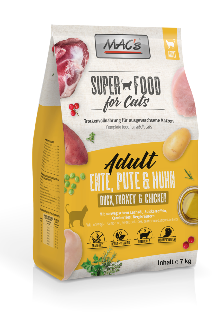 MAC's Cat Adulto Pato, Pavo & Pollo 7kg