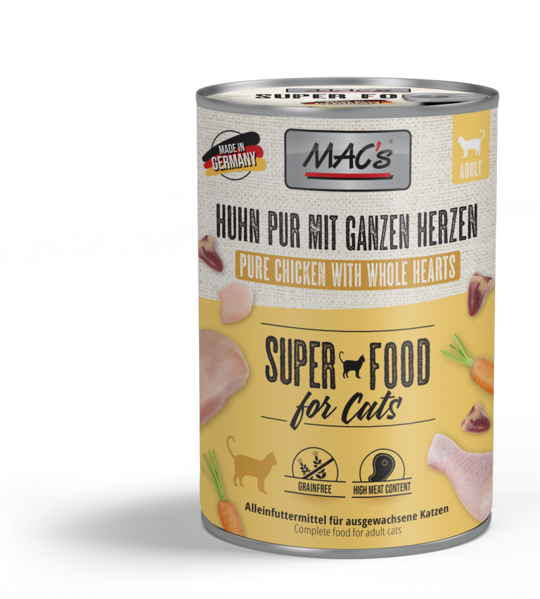 MAC's Cat Pollo con Corazones de Aves Enteros 400gr