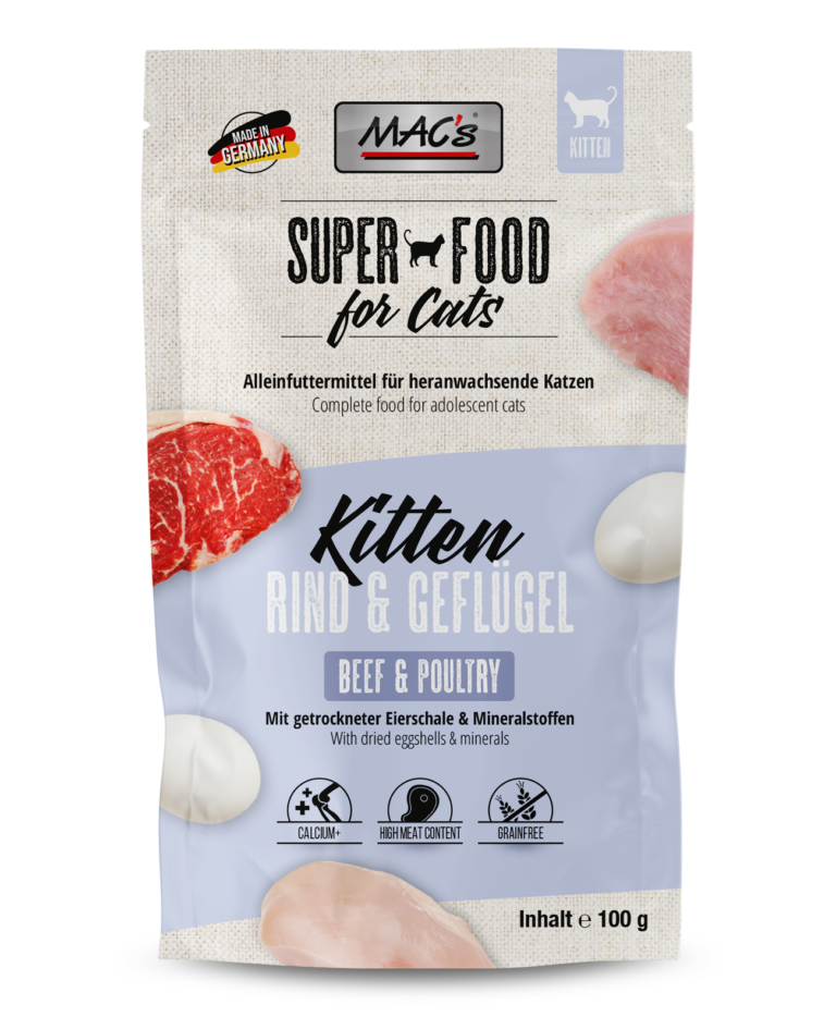 MAC's Cat Pouch Kitten Ternera y aves 100g