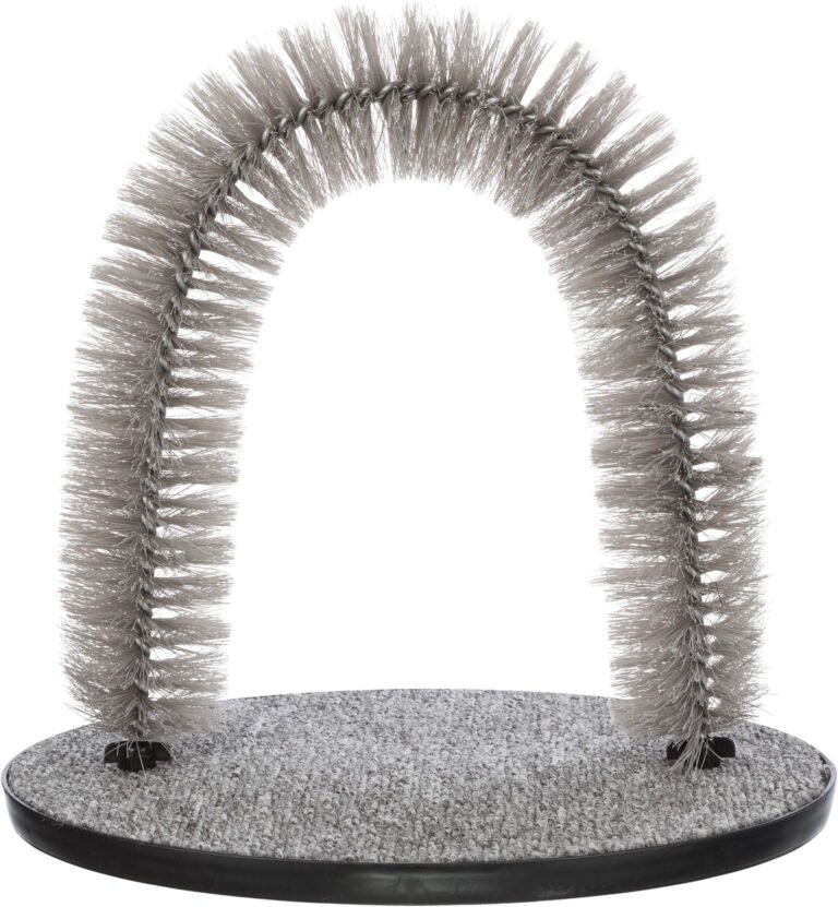 TRIXIE Arco de masaje y cuidado del pelaje, gato, 36 × 33 cm, Gris