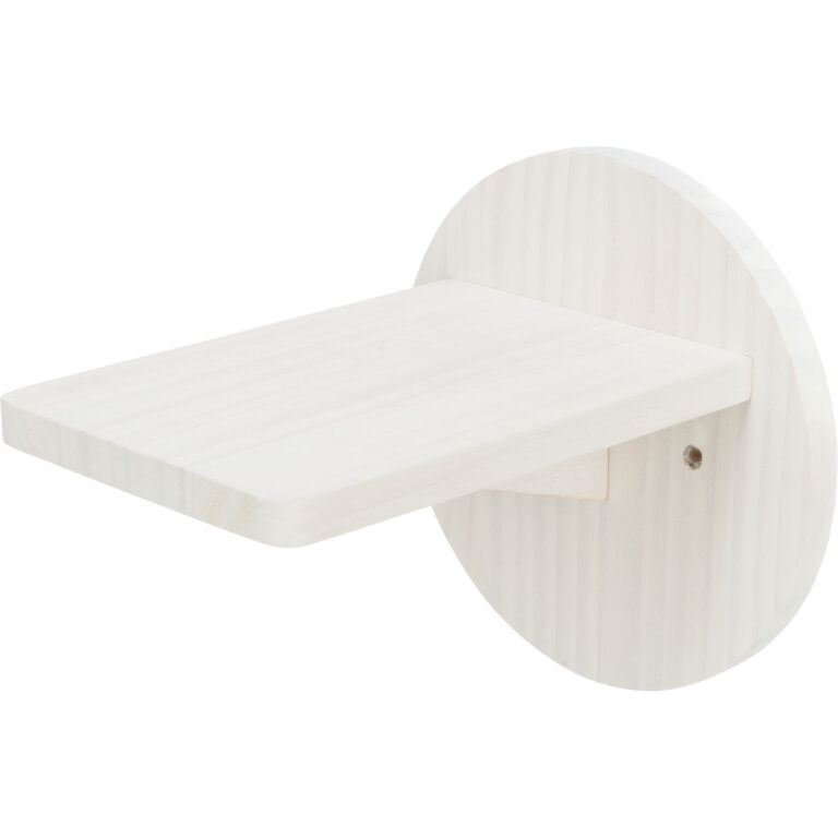TRIXIE Peldaño de escalada para sujeción a la pared, madera de pino, ø 19 × 22 cm, Blanco