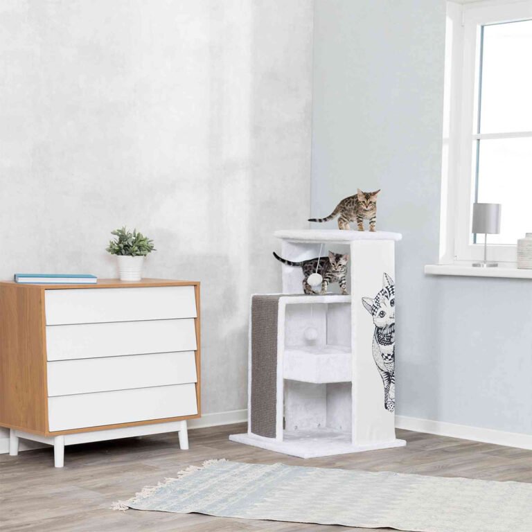 TRIXIE Poste rascador Maria, 101 cm, Blanco-Gris