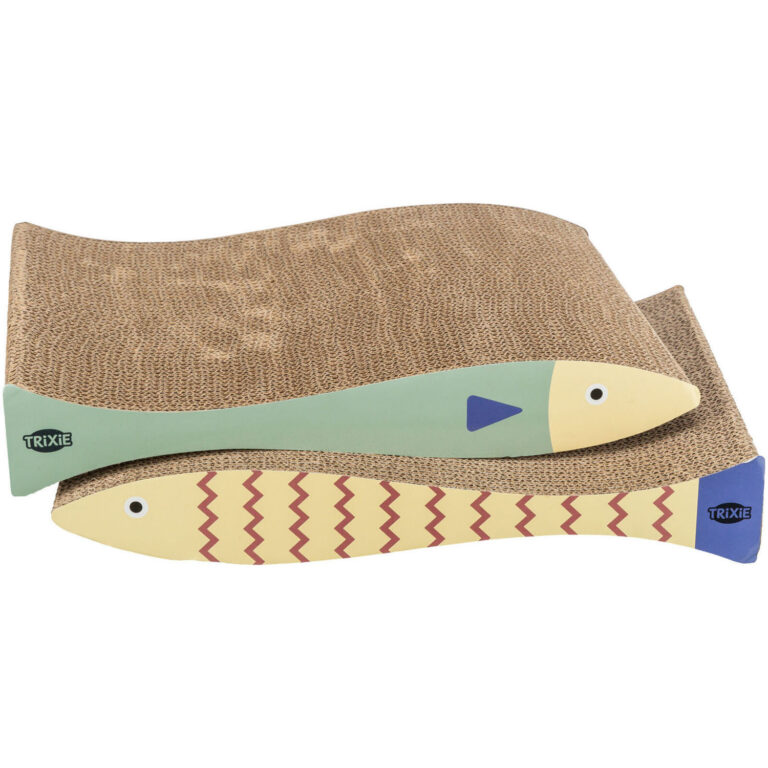 TRIXIE Tabla Cartón Rascadora, 40 × 30 × 11 cm, Menta/Crema