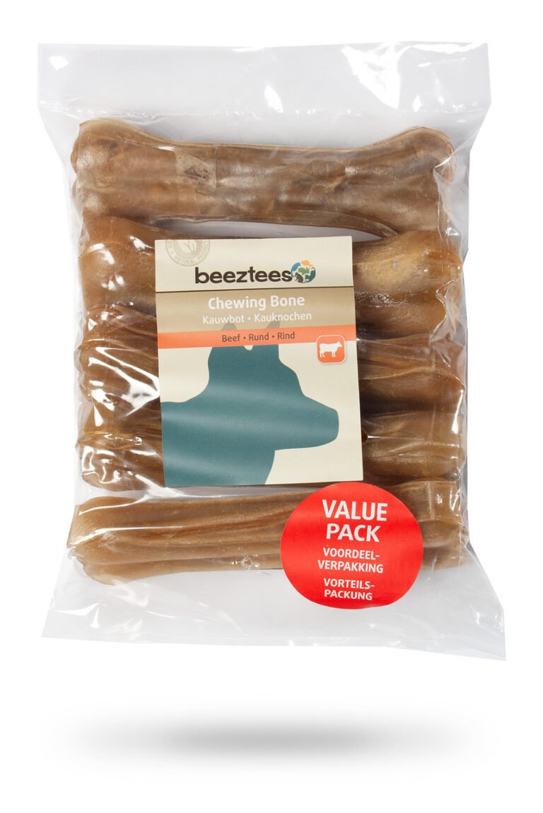 Beeztees Hueso Piel Comestible 14Cm, Bolsa 5 Unids.