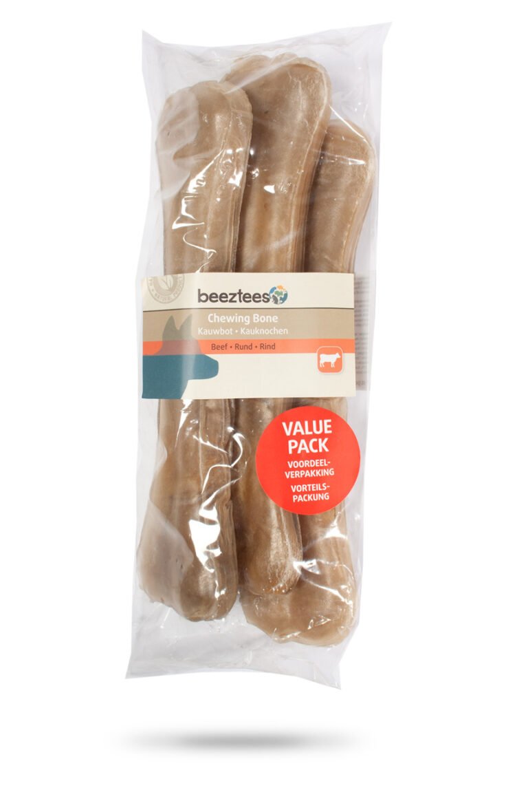 Beeztees Hueso Piel Comestible 26,5Cm, Bolsa 3 Unids.