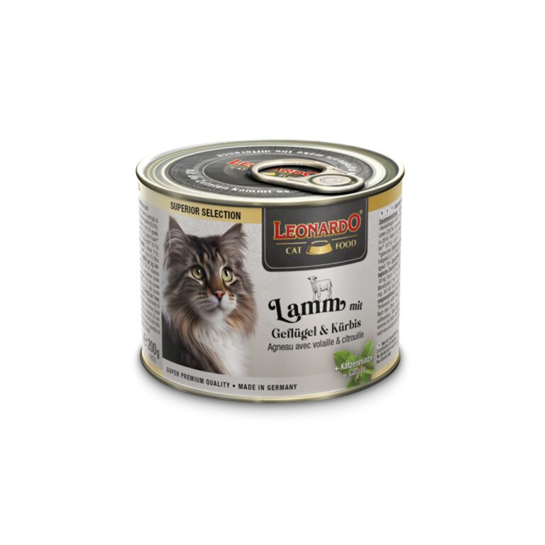 Leonardo Gato Superior Cordero con Ave & calabaza 6x200gr