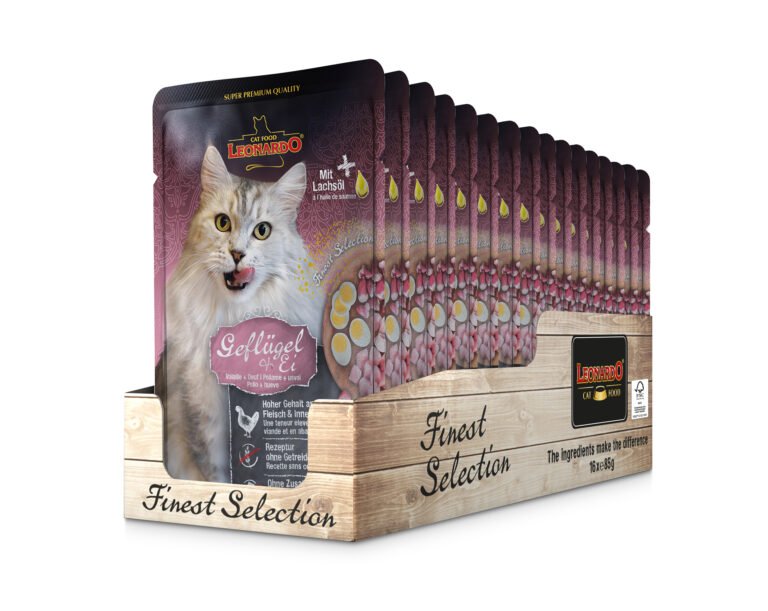 Leonardo Gato Menu de pollo & huevo 16x85gr