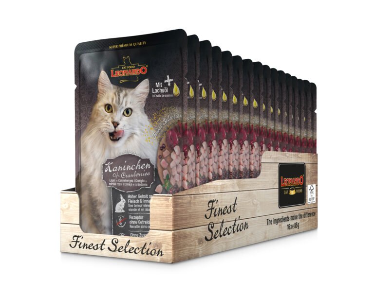 Leonardo Gato Menu de conejo & arándano rojo 16x85gr
