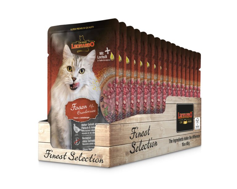 Leonardo Gato Menu de faisán + arándano rojo 16x85gr