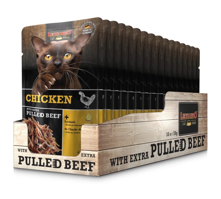 Leonardo Gato Chicken + extra pulled Beef 16x70 gr
