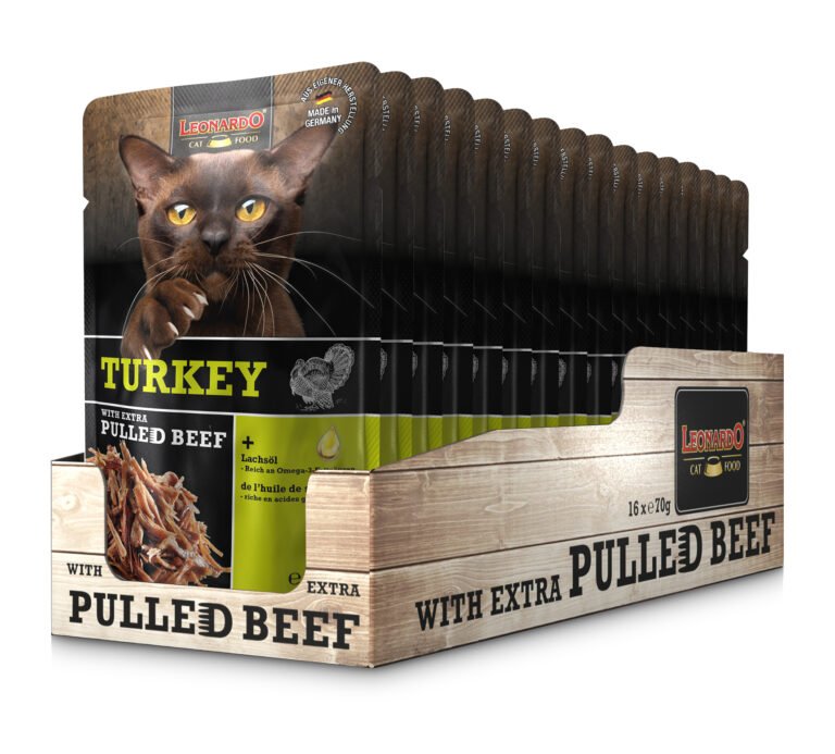 Leonardo Gato Turkey + extra pulled Beef 16x70 gr