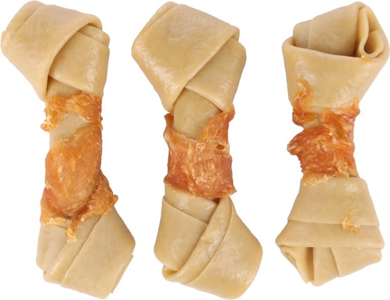 Flamingo Zero Rawhide Hueso Anudado Con Pollo 10Cm 3Pzs 120G