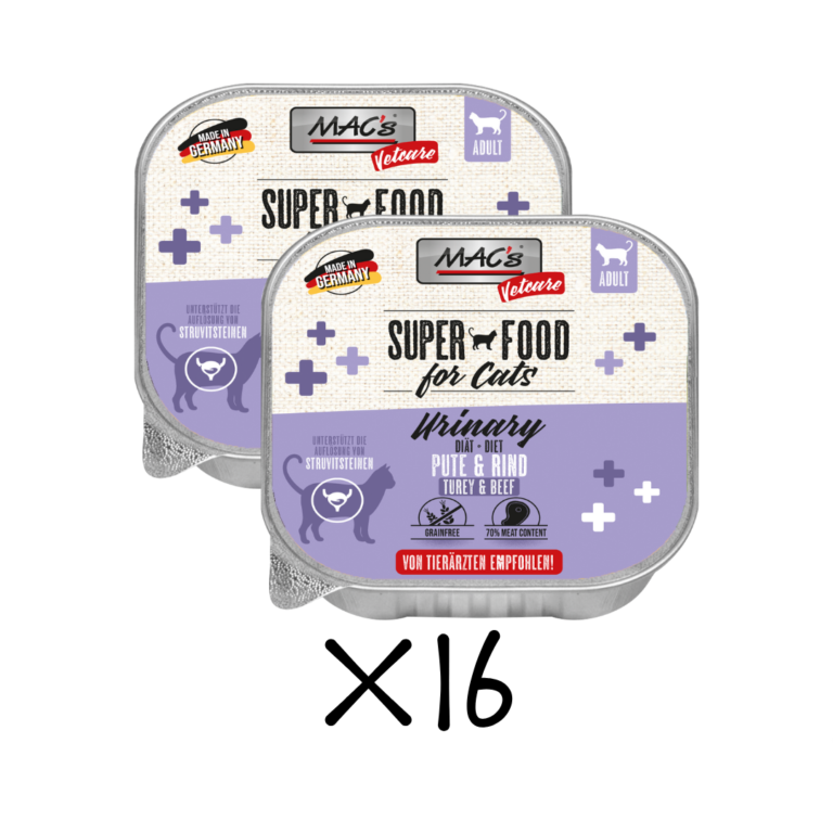 MAC's Cat Vetcare Urinary Pavo y ternera Pack 16x100gr
