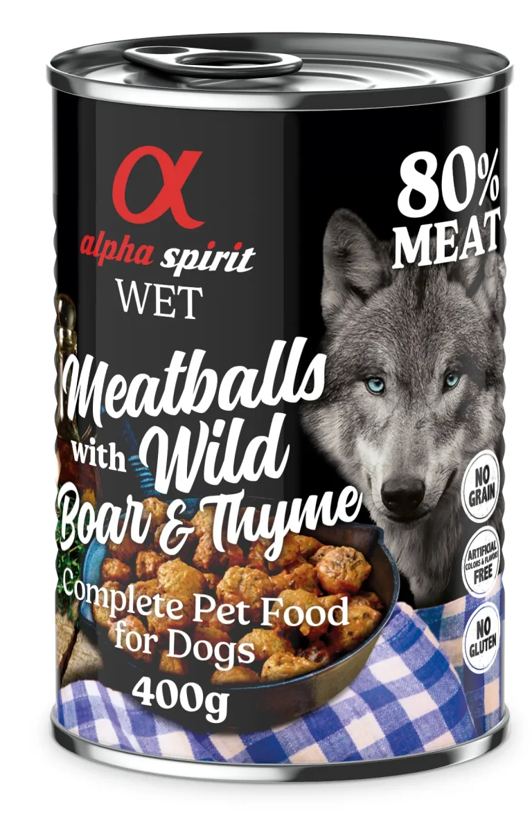 ALPHA SPIRIT CANINE ALBONDIGAS JABALI TOMILLO 6X400GR