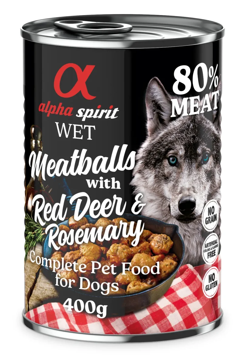 ALPHA SPIRIT CANINE ALBONDIGAS VENADO ROMERO 6X400GR