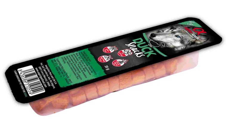 ALPHA SPIRIT CANINE SNACK PATO CAJA 16X35GR