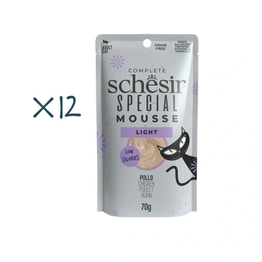 Schesir Special Mousse Alimento Húmedo Completo 12 X 70 Gr Pollo Light