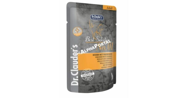 Dr.Clauder's Húmedo Best Selection Adult No. 1 Pollo Con Arándanos 20x85G Pouch Gato