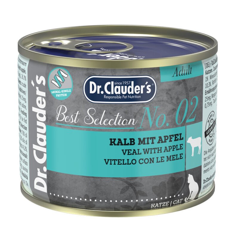 Dr.Clauder's Húmedo Best Selection Adult No. 2 Ternera Con Manzana  6x200Gr Gato