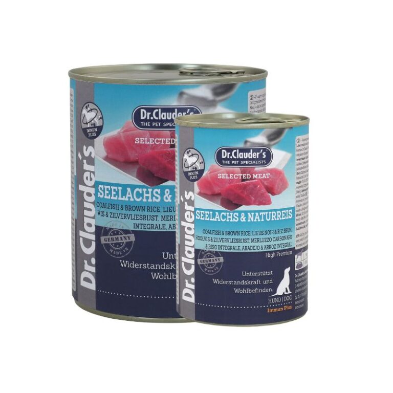 Dr.Clauder's Húmedo Carne Seleccionada Immune Plus Carbonero Y Arroz Integral 6x400G Perro