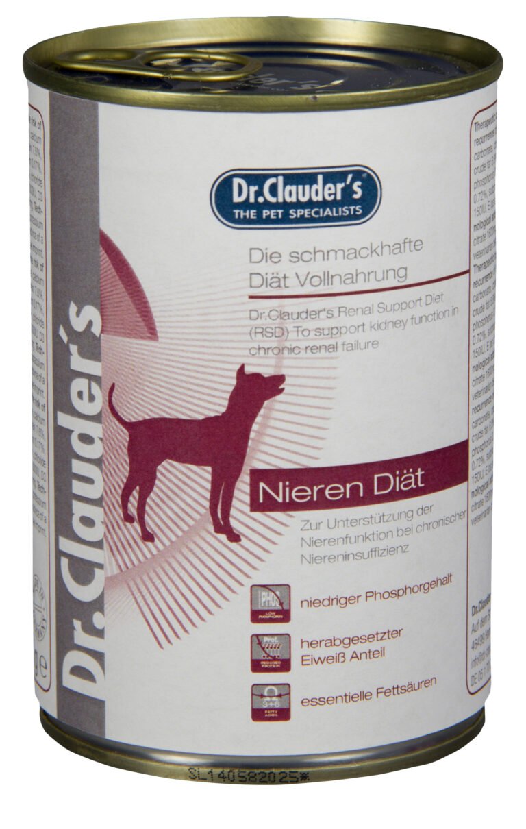 Dr.Clauder's Húmedo Diet Alimento Completo Rsd Dieta Para El Riñón 6x400Gr Perro