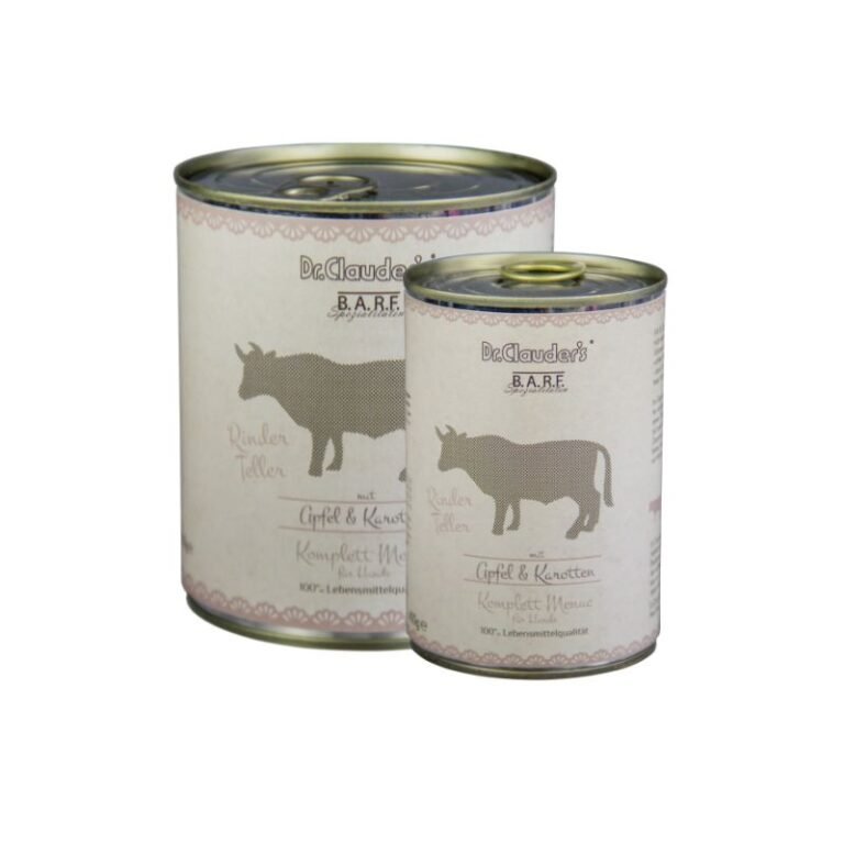 Dr.Clauder's Húmedo B.A.R.F. Menú Completo Plato De Ternera 6x400G Perro