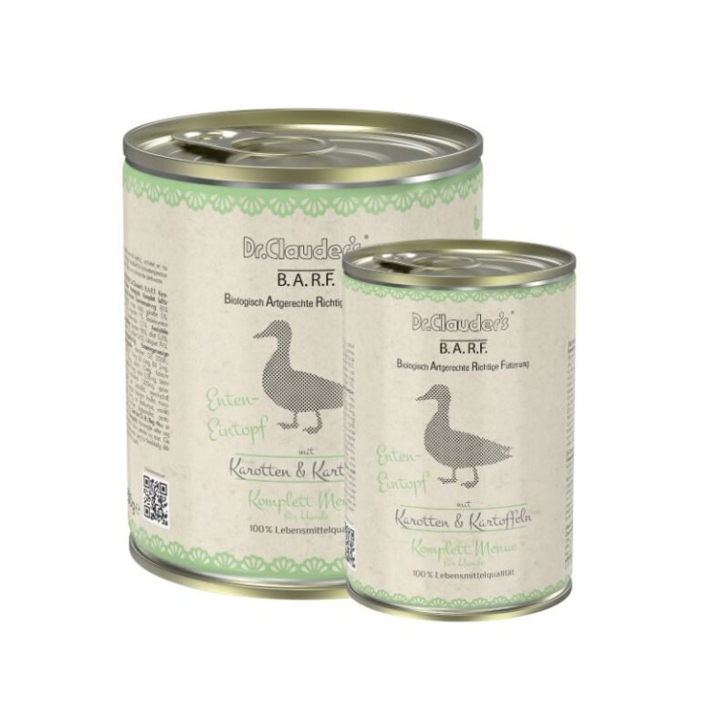 Dr.Clauder's Húmedo B.A.R.F. Menú Completo Guiso De Pato 6x400G Perro