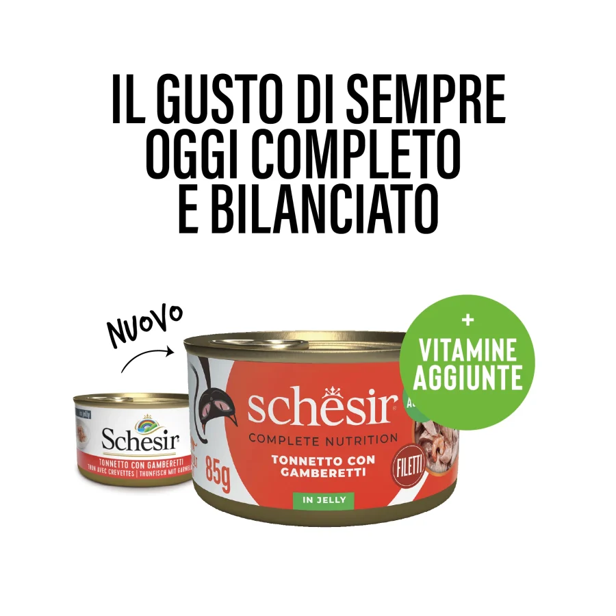 SCHESIR GATO Atún con gambas en gelatina 12x85gr