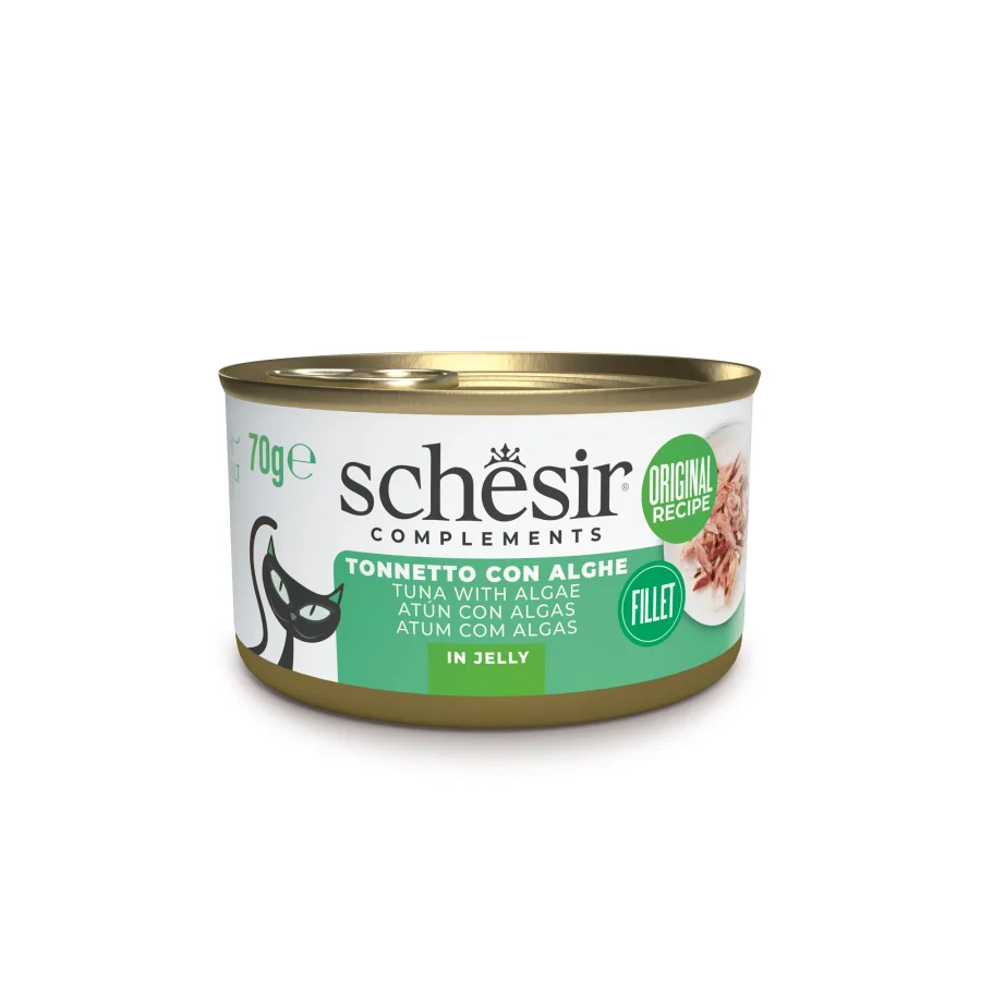 SCHESIR GATO Atún con algas en gelatina 12x70gr