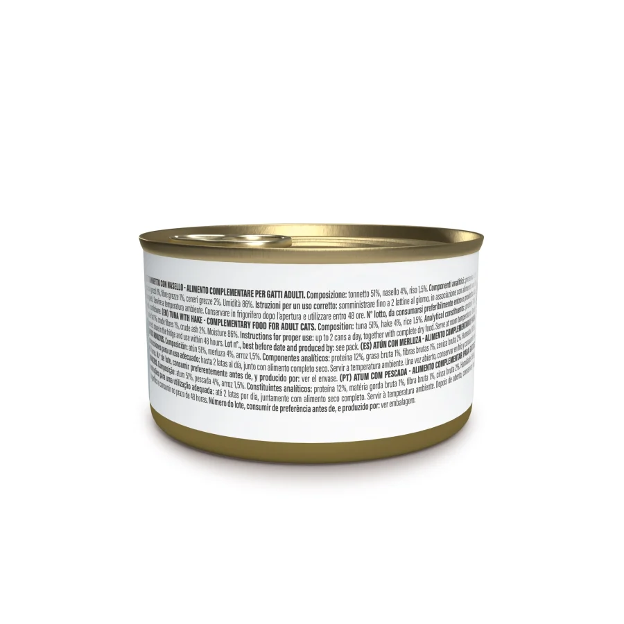 SCHESIR GATO Atún con merluza en gelatina 12x70gr
