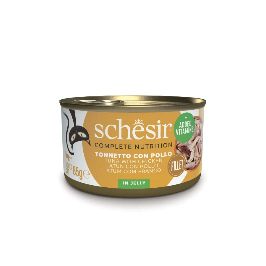 SCHESIR GATO Atún con pollo en gelatina 12x85gr