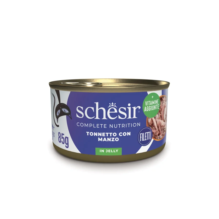 SCHESIR GATO Atún con buey en gelatina 12x85gr