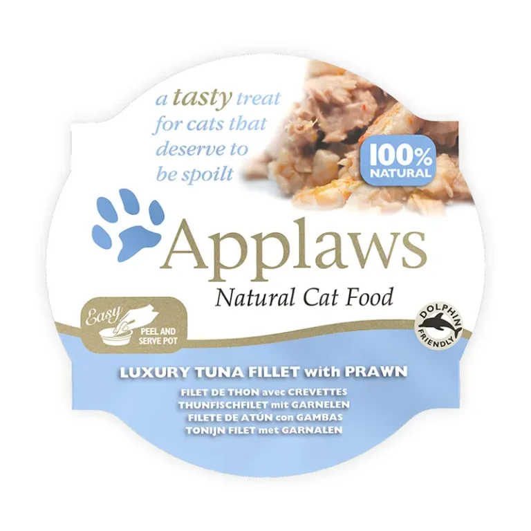 APPLAWS CAT TARRINA FILETE ATUN Y GAMBAS 10X60GR