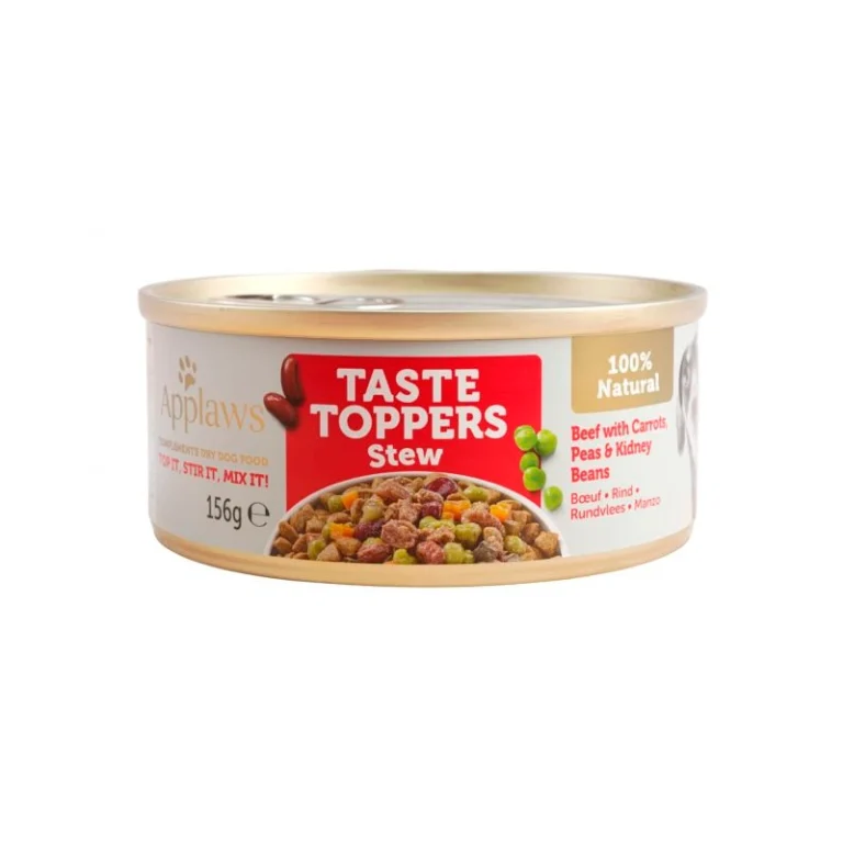 APPLAWS DOG LATA TOPPER ESTOFADO TERNERA VERDURAS 12X156GR