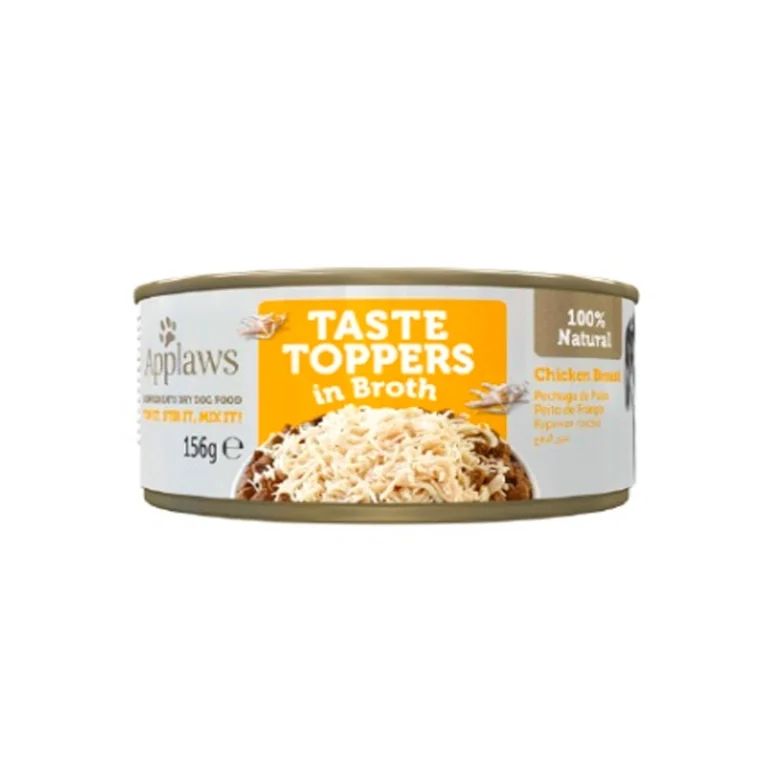 APPLAWS DOG LATA TOPPER POLLO EN CALDO 12X156GR