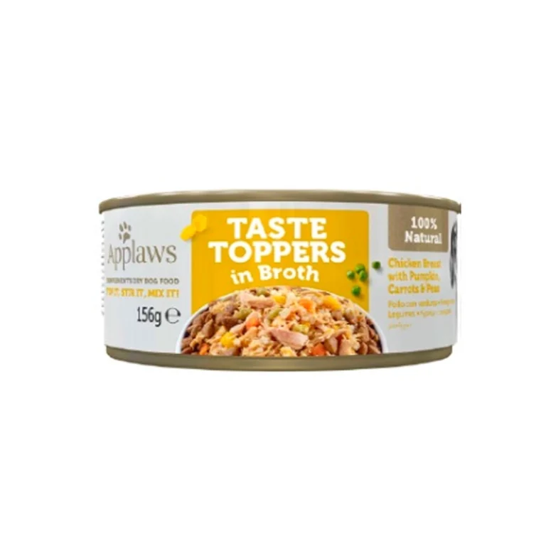 APPLAWS DOG LATA TOPPER POLLO VERDURAS EN CALDO 12X156GR