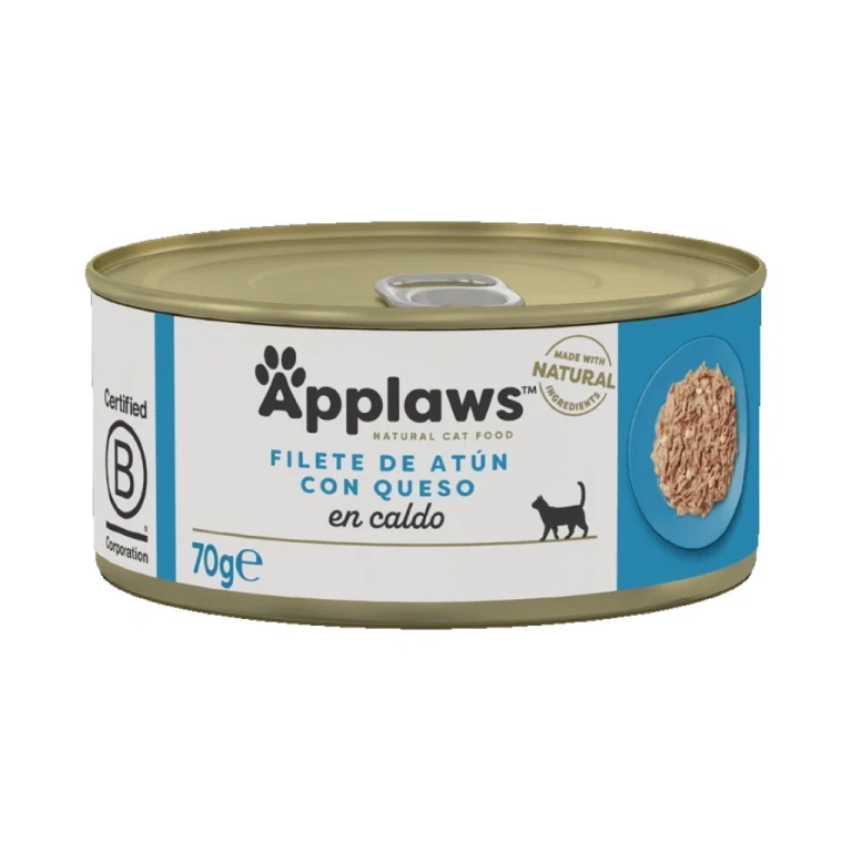 APPLAWS CAT LATA ATUN CON QUESO 24X70GR
