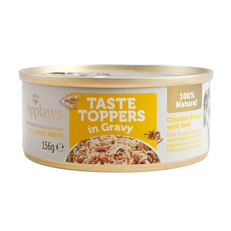 APPLAWS DOG LATA TOPPER POLLO Y TERNERA EN SALSA 12X156GR