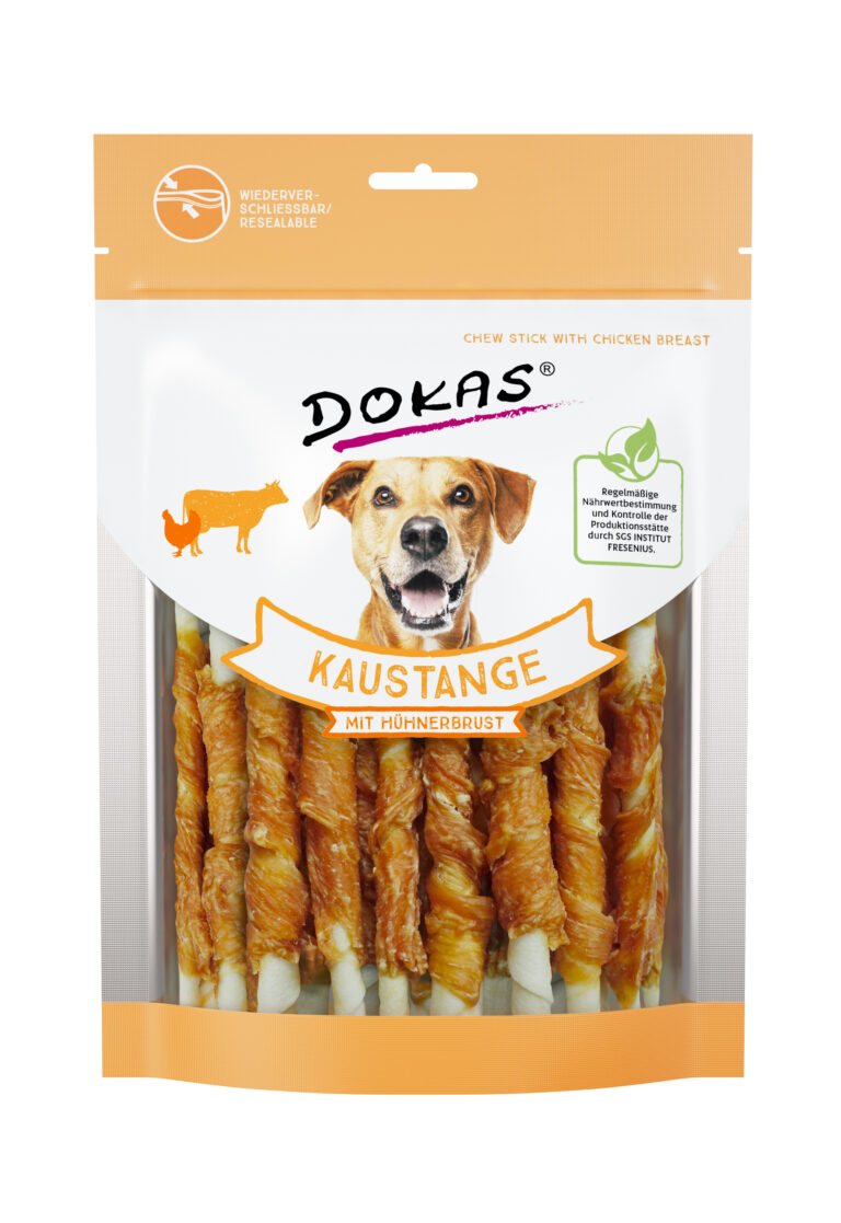 DOKAS Rollitos masticables de buey con pechuga de pollo 9x200gr