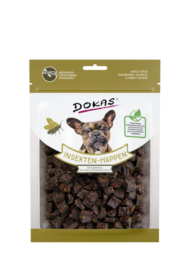 DOKAS Bocaditos de Insectos , gusanos, grillos y boniato 10x100 gr