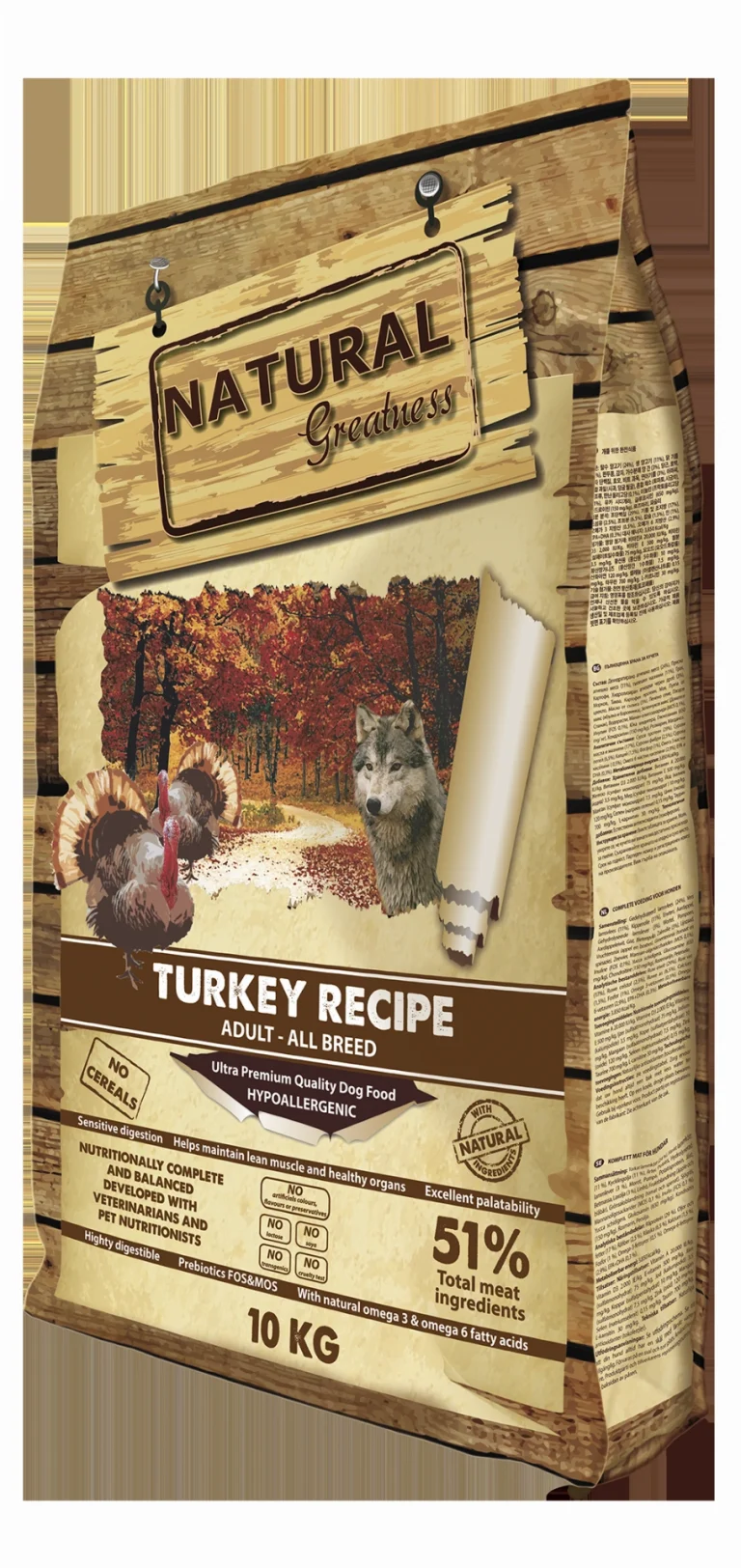Natural Greatness Receta de Pavo Ultrapremium Adulto Todas las raza 10kg