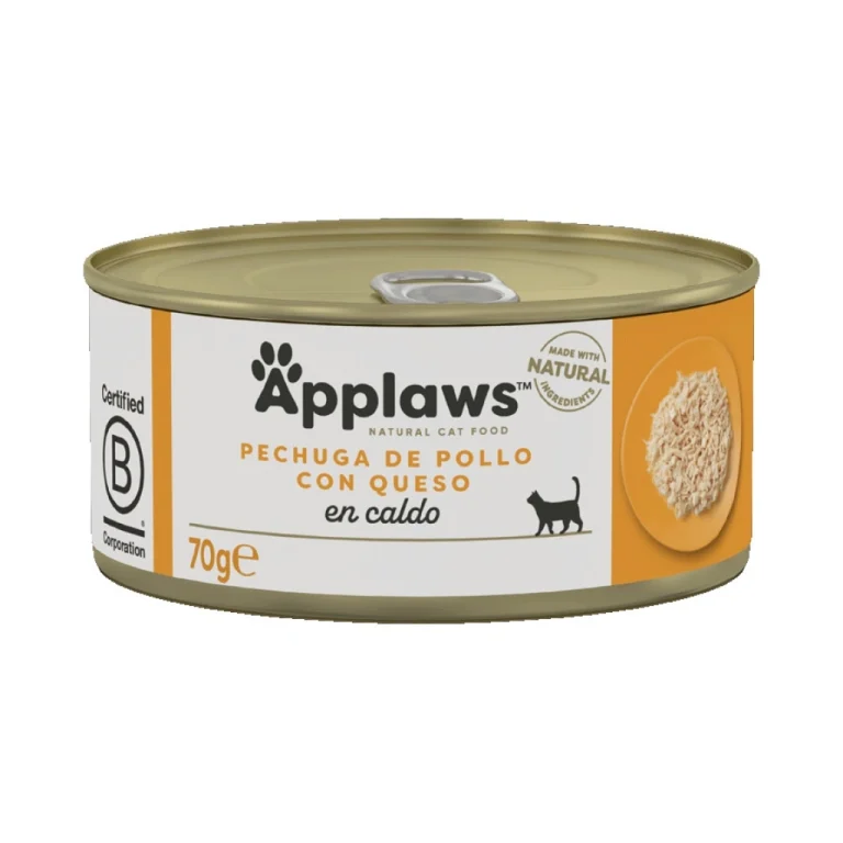 APPLAWS CAT LATA POLLO CON QUESO 24X70GR