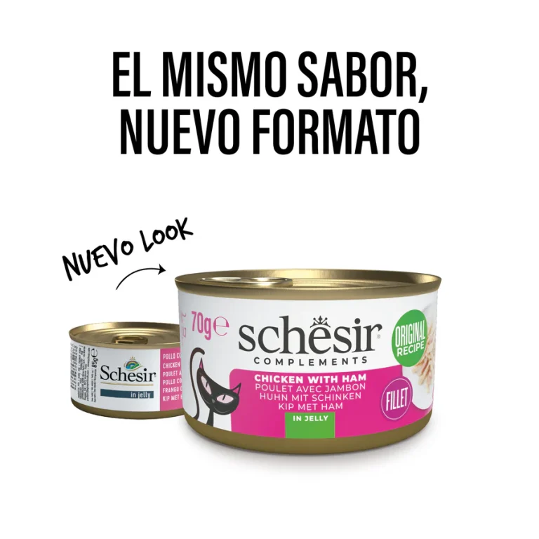 SCHESIR GATO Pollo con jamón en gelatina 12x70gr - Imagen 2