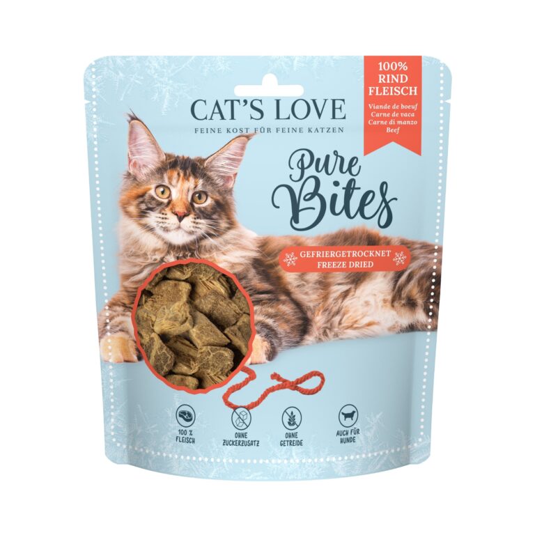 CAT'S LOVE SNACK LIOFILIZADO TERNERA PACK 3x40G