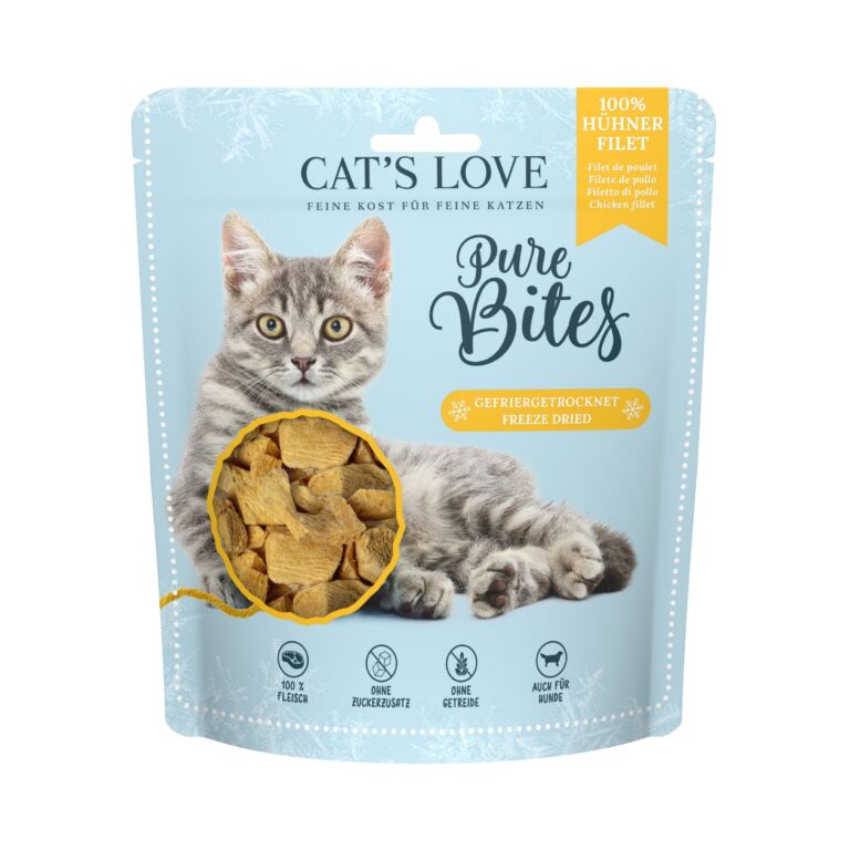 CAT'S LOVE SNACK LIOFILIZADO POLLO PACK 3x40G